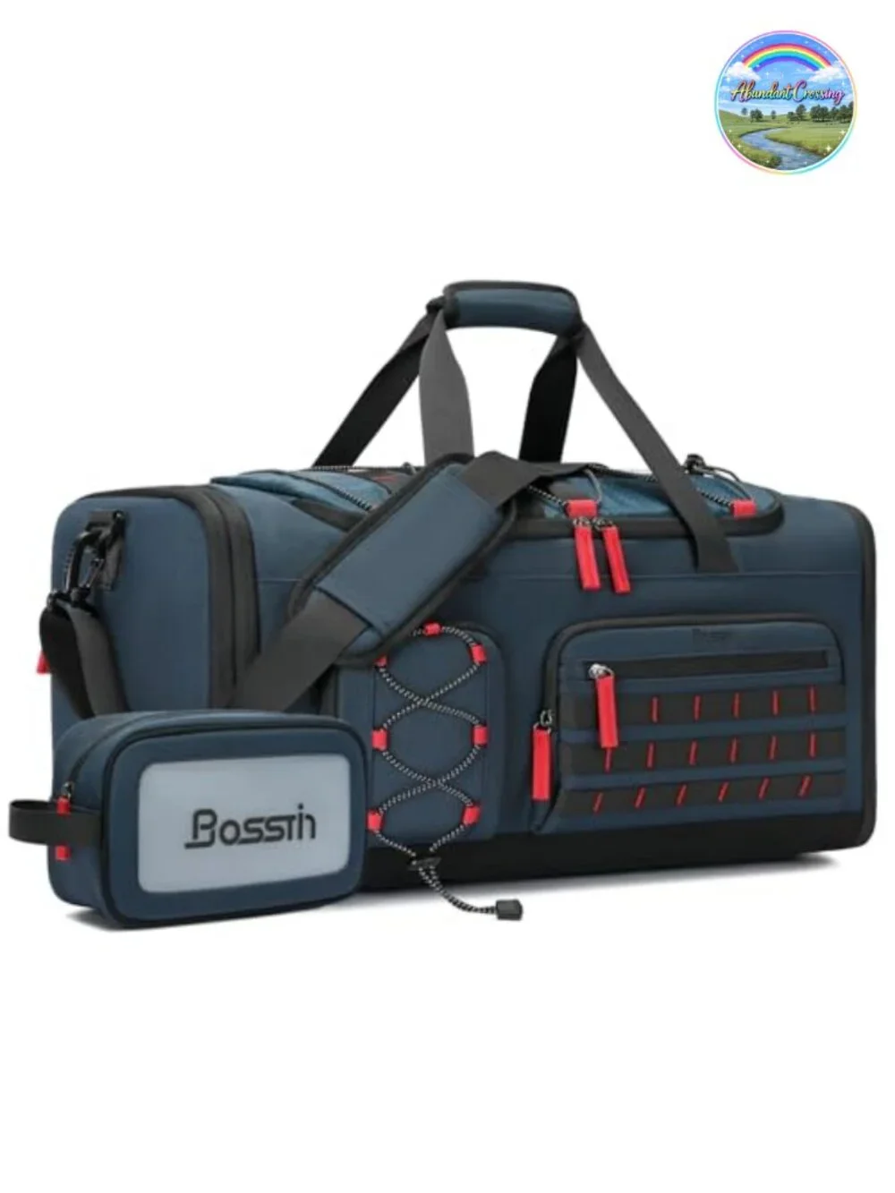 Expandable Sports Duffel Gym Bag 45L-50L Nylon with Shoe Compartment